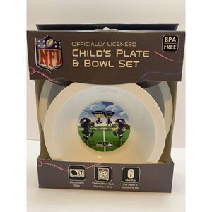 NFL Seattle Seahawks Child's Plate And Bowl‎ Set NFL kids Officially Licensed